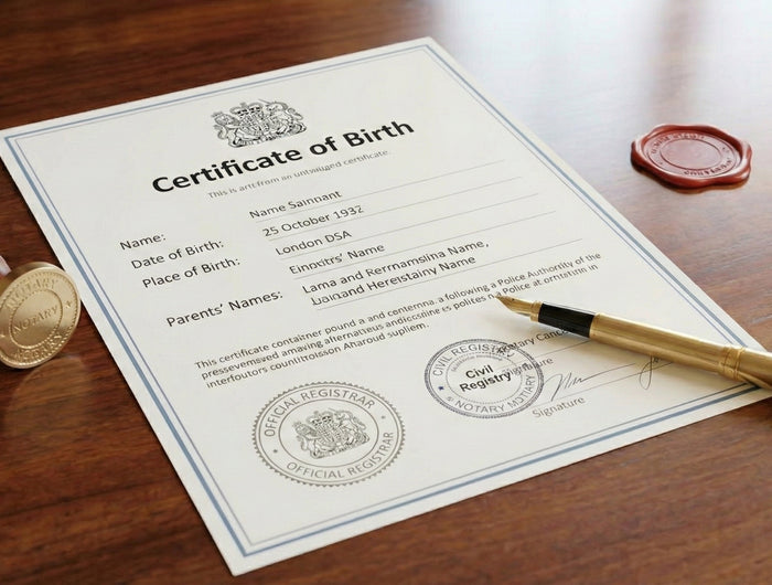 <h2>UK Vital Certificates</h2>